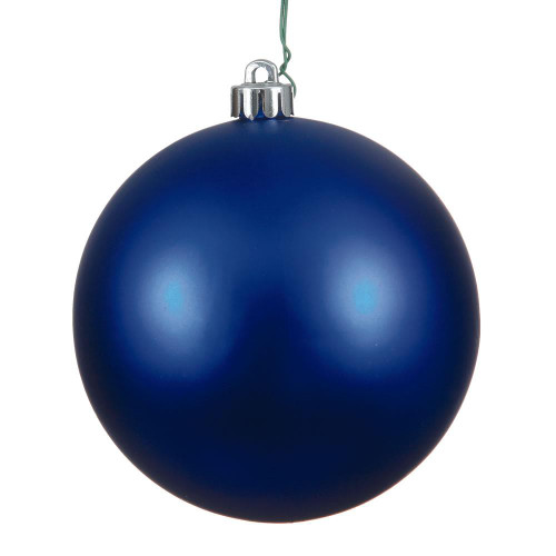 Vickerman N590622DMV - 2.4 inch Cobalt Blue Matte Ball Outdoor Christmas Ornament - 24 Pack