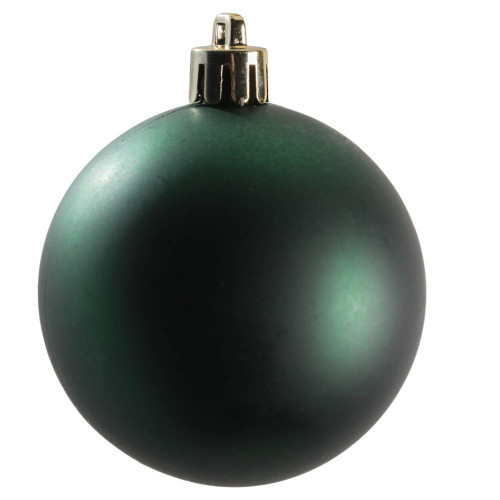 Vickerman N590674DMV - 2.4 inch Midnight Green Matte Ball Outdoor Christmas Ornament - 24 Pack