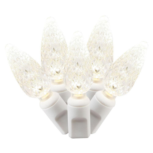  Vickerman X6W8501PBG 25ft 50-LED C6 Warm White Christmas Light String 