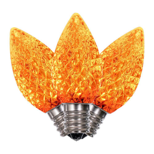  Vickerman XLEDC78-25 C7 Prism LED Orange Spare Christmas Bulbs 
