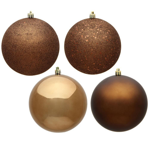  Vickerman N590776 2.75" Mocha Ball 4 Finish Asst 20/Bx 