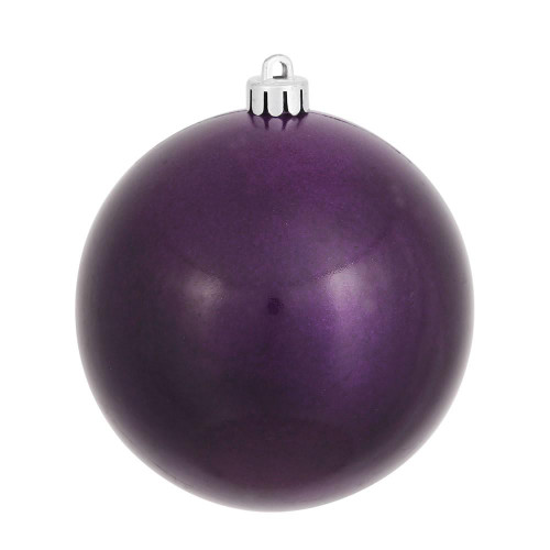 Vickerman N590826DCV - 3 inch Plum Candy Ball Outdoor Christmas Ornament - 12 Pack