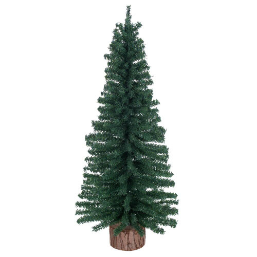 Vickerman C804024 - 2 ft Mini Pine Tree w/Wood Base Unlit Christmas Tree