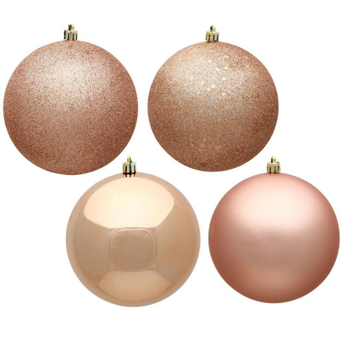 Vickerman N590858A 3" Rose Gold 4 Finish Orn Asst 16/Box