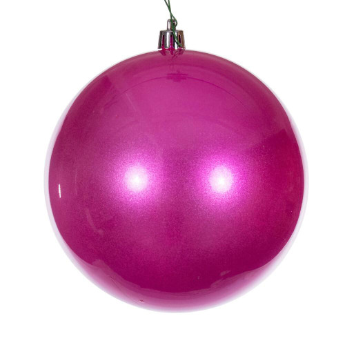  Vickerman N590859DPV 3" Hot Pink Pearl Ball UV Drill 12/Bg 