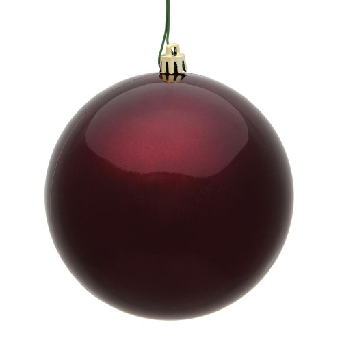 Vickerman N590865DCV 3" Burgundy Candy Ball UV 12/Bag