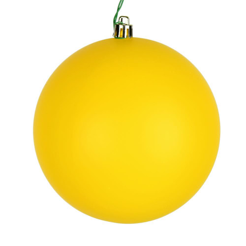  Vickerman N590878DMV 3" Yellow Matte Ball UV 12/Bag 