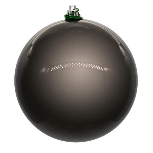 Vickerman N590884DPV - 3 inch Gunmetal Pearl Ball Outdoor Christmas Ornament - 12 Pack