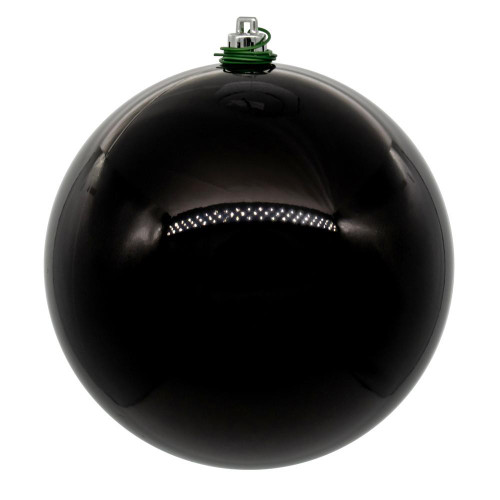 Vickerman N591017DPV - 4 inch Black Pearl Ball Outdoor Christmas Ornament - 6 Pack