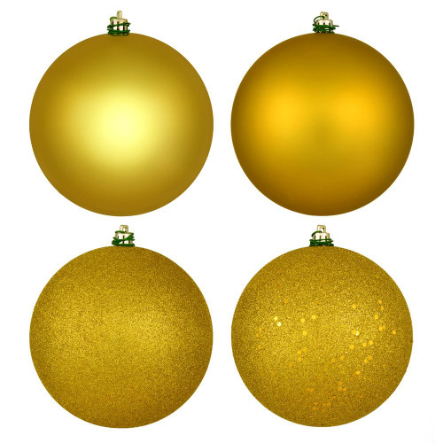 Vickerman N591046A 4" Medallion 4 Finish Orn Asst 12/Box 