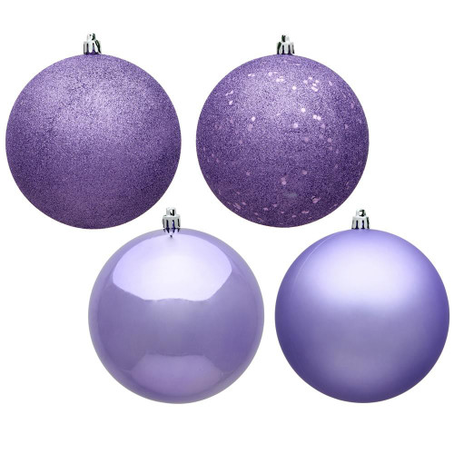 Vickerman N591086A 4" Lavender Ball 4 Finish Asst 12/Bx