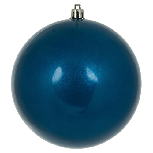 Vickerman N591202DCV - 4.75 inch Blue Candy Ball Outdoor Christmas Ornament - 4 Pack