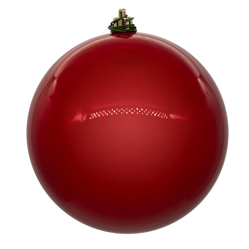 Vickerman N591203DPV - 4.75 inch Red Pearl Ball Outdoor Christmas Ornament - 4 Pack
