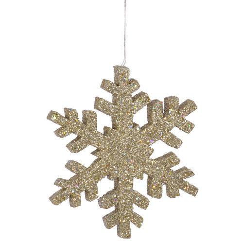 Vickerman L134511 12" Champagne Outdoor Glitter Snowflake