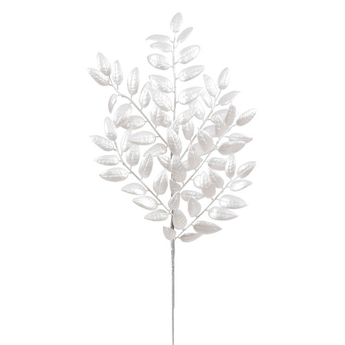 Vickerman L147901 - 22 in. White Glitter Honey Locust Artificial Spray - 6 Pack