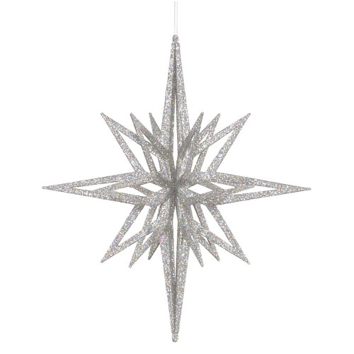 Vickerman M148307 16" Silver 3D Glitter Star