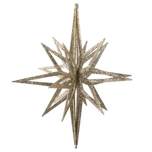 Vickerman M148338 16" Champagne 3D Glitter Star