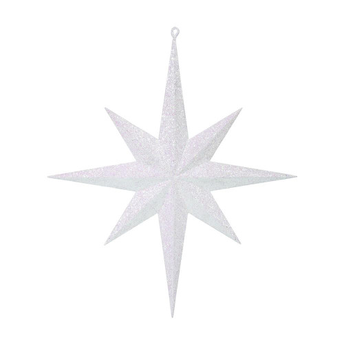 Vickerman M167511 15.75" White Glitter Bethlehem Star