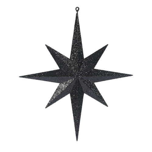 Vickerman M167517 15.75" Black Glitter Bethlehem Star