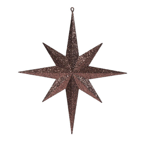  Vickerman M167575 15.75" Chocolate Glitter Bethlehem Star 