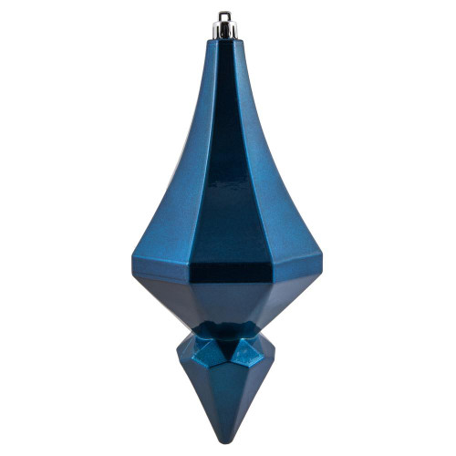 Vickerman MC191002D - 8 inch Blue Candy Finial Christmas Ornament - 2 Pack