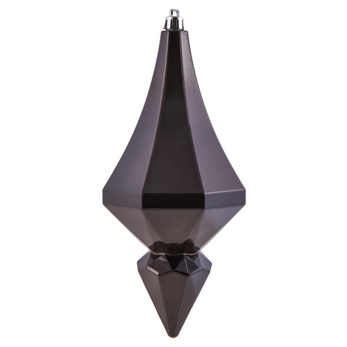 Vickerman MC191084D - 8 inch Gunmetal Candy Finial Christmas Ornament - 2 Pack