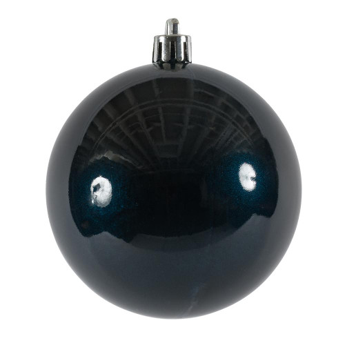 Vickerman N591231DCV - 4.75 inch Midnight Blue Candy Ball Outdoor Christmas Ornament - 4 Pack