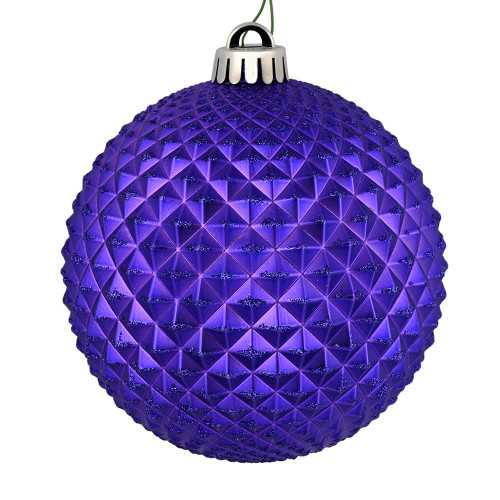 Vickerman N188466D 2.75" Purple Durian Glitter Ball 12/Bag