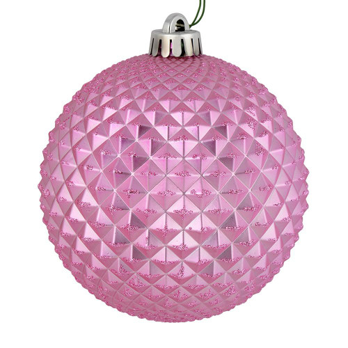 Vickerman N188479D - 2.75 inch Pink Glitter Ball Christmas Ornament - 12 Pack