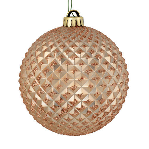 Vickerman N188480D - 2.75 inch Cafe Latte Glitter Ball Christmas Ornament - 12 Pack