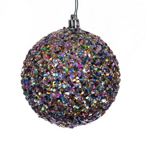 Vickerman N188499DQ - 2.75 inch Multi-Color Sequin Ball Christmas Ornament - 12 Pack