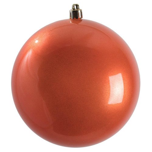 Vickerman N591271DCV - 4.75 inch Coral Candy Ball Outdoor Christmas Ornament - 4 Pack