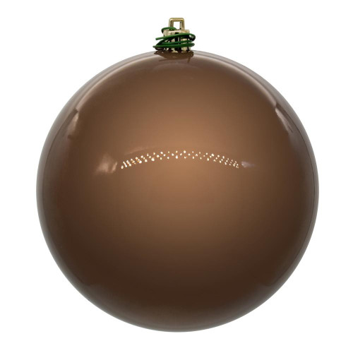 Vickerman N591276DPV - 4.75 inch Mocha Pearl Ball Outdoor Christmas Ornament - 4 Pack