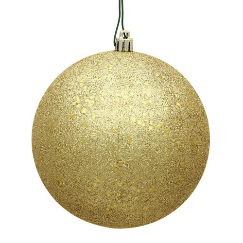 Vickerman N591508DQ - 6 inch Gold Sequin Ball Christmas Ornament - 4 Pack