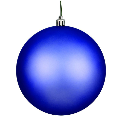 Vickerman N591529DMV - 6 inch Periwinkle Matte Ball Outdoor Christmas Ornament - 4 Pack