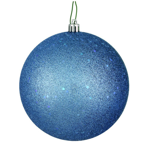  Vickerman N591529DQ 6" Periwinkle Sequin Ball Drilled 4Bag 