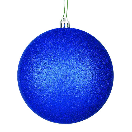 Vickerman N591531DG 6" Midnt Blue Glitter Ball Drilled 4/Bag