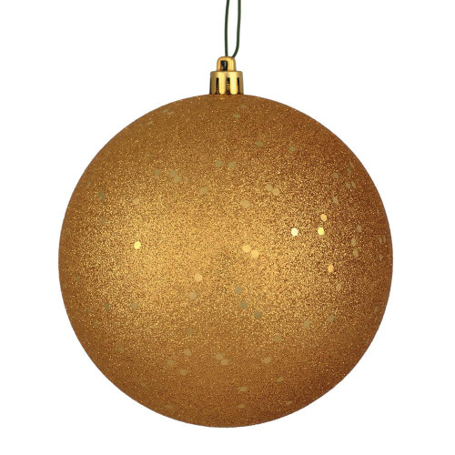 Vickerman N591533DQ 6" Copper/Gold Sequin Ball Drilled 4/Bag