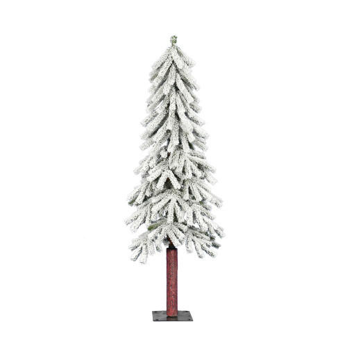 Vickerman A807440 4' x 23" Flocked Alpine Tree 256T