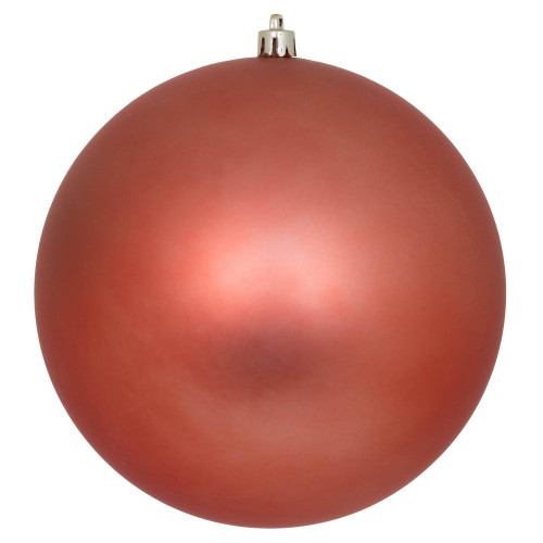 Vickerman N591571DMV - 6 inch Coral Matte Ball Outdoor Christmas Ornament - 4 Pack