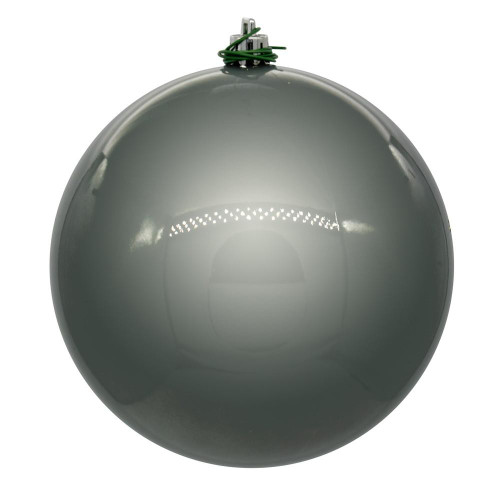Vickerman N591587DPV - 6 inch Pewter Pearl Ball Outdoor Christmas Ornament - 4 Pack