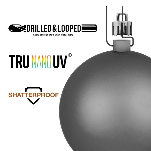  Vickerman N590712DSV 2.75" Turquois Shiny Ball UV Drill 12/Bg 