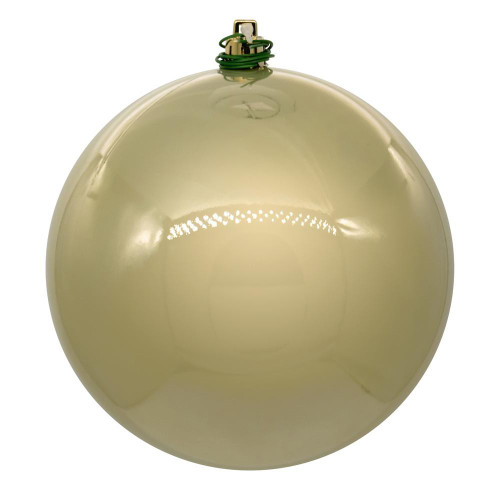 Vickerman N592038DPV - 8 inch Champagne Pearl Ball Outdoor Christmas Ornament