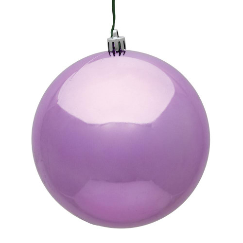 Vickerman N592069DSV - 8 inch Orchid Shiny Ball Outdoor Christmas Ornament