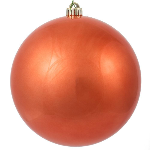 Vickerman N592071DCV - 8 inch Coral Candy Ball Outdoor Christmas Ornament