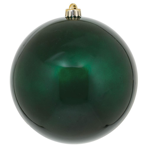Vickerman N592074DCV - 8 inch Midnight Green Candy Ball Outdoor Christmas Ornament