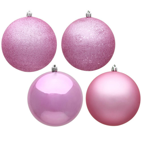 Vickerman N592079DA 8" Pink Ball 4 Finish Asst 4/Bag