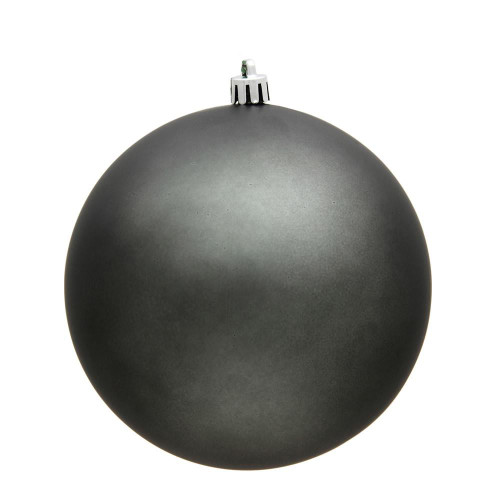 Vickerman N592087DMV - 8 inch Pewter Matte Ball Outdoor Christmas Ornament