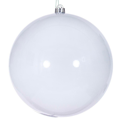 Vickerman N592511DPV - 10 inch White Pearl Ball Outdoor Christmas Ornament