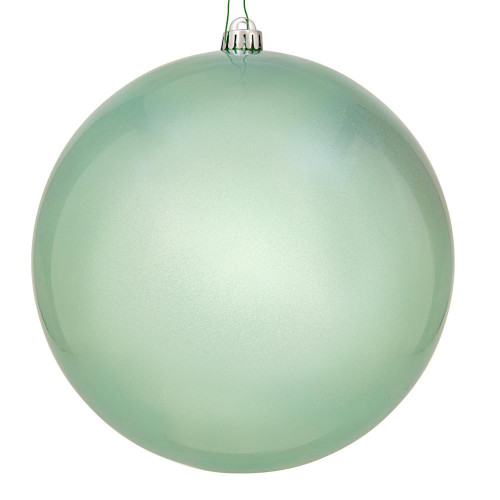  Vickerman N592540DCV 10" Frosty Mint Candy Ball UV Drilled 